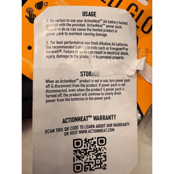 Action Heat Men's Size S/M Battery Powered Waterproof Heated Gloves NWT Touch Sc - Picture 3 of 7